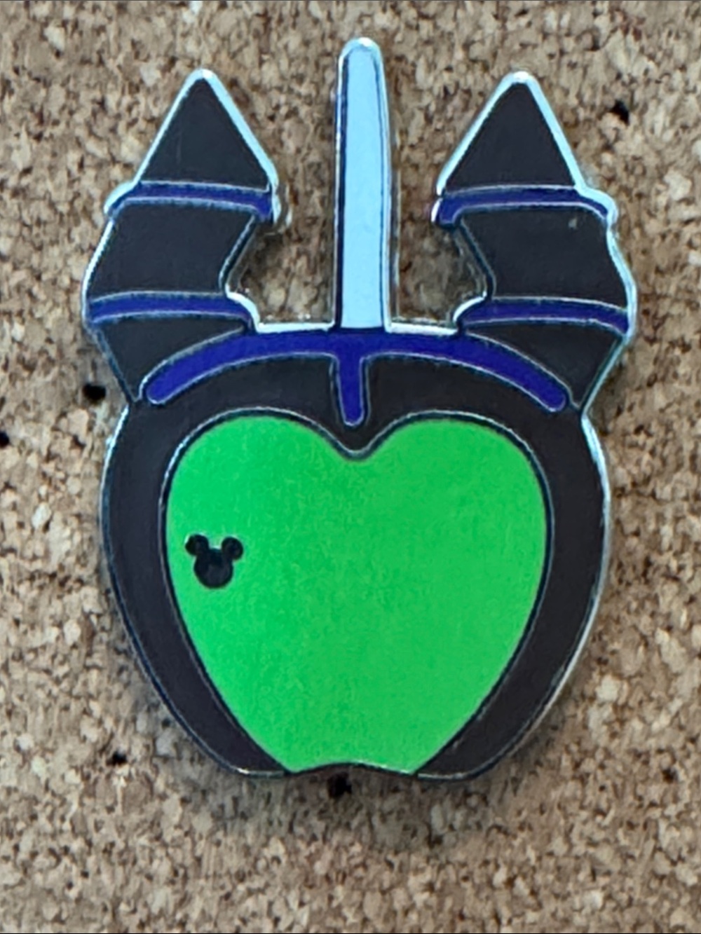 5/$25 Disney Sleeping Beauty Maleficent Candy Apple Pin